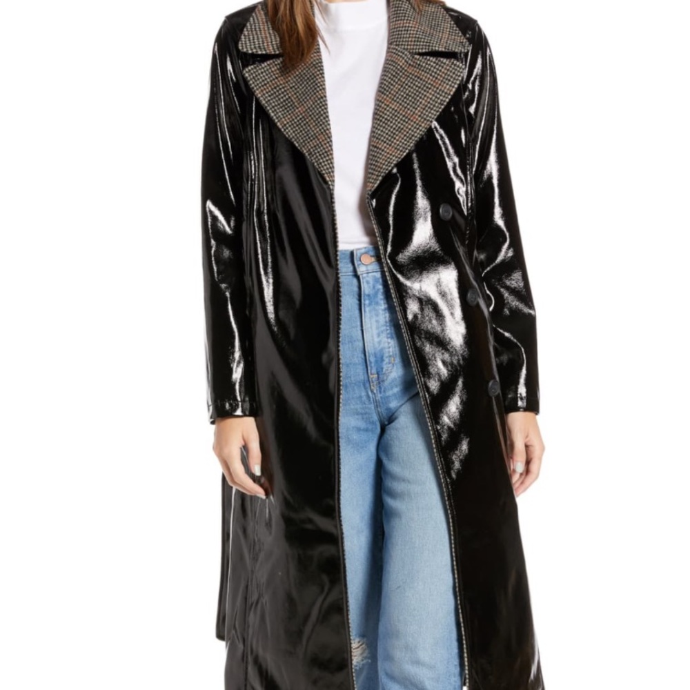 Something Navy Glossy Trench